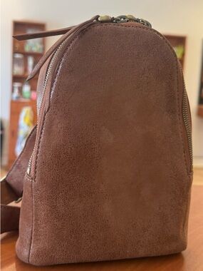 HOBO Brown Suede Crossbody Backpack